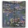 Legendarte - Biombo Nenúfares  - Claude Monet - Separador De Ambientes Para Interiores Cm. 145x170 (4 Paneles)