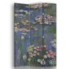 Legendarte - Biombo Nenúfares  - Claude Monet - Separador De Ambientes Para Interiores Cm. 145x170 (4 Paneles)