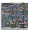 Legendarte - Biombo Nenúfares  - Claude Monet - Separador De Ambientes Para Interiores Cm. 180x170 (5 Paneles)
