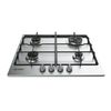 Indesit Thp 642 Ix/i Hobs Negro, Acero Inoxidable Integrado Encimera De Gas 4 Zona(s)