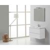 Mueble De Baño Suspendido 80cm 2 Cajones Blanco Foresta Y Espejo 80x70 | Manhattan