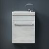 Kvstore® Mobiliario De Baño Colgante Pequeño Con Lavabo Serie Smart - Blanco