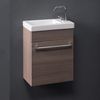 Kvstore® Pequeño Mueble Para Pequeños Espacios Con Espejo Y Lavabo Serie Smart – Fumo