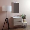 Mueble Baño 60cm 2 Cajones, Lavabo Y Espejo 60x80 Olmo León Berlin