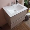 Mueble Baño 60cm 2 Cajones, Lavabo Y Espejo 60x80 Olmo León Berlin