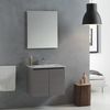 Mueble De Baño Con Lavabo De 60 Cm Con Puertas En Gris Modelo Vinci