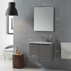 Mueble De Baño Con Lavabo De 60 Cm Con Puertas En Gris Modelo Vinci