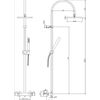 Columna Deslizante Para Ducha Con Termostato, Cabezal Y Duchita.