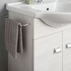 Mueble Suspendido 58cm Con Lavabo, Espejo Y Luz Roble Blanco | Facile