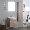 Composición De Baño Suspendida De 58+31 Cm Con Columna Roble Natural | Facile