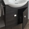 Mobile Lavabo Espejo Con Luz Led + Columna Roble Gris Oscuro | Facile