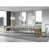 Mesa Extensible De Roble Natural, De 6 A 20 Plazas, L 180 A 440 Cm Kristo-soporte 2 Pies