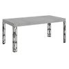 Mesa De Comedor Rectangular Gisa 180 Cm De Hormigón Gris Con Patas De Metal Gris Oscuro