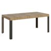 Mesa De Comedor Rectangular Liva 130 Cm De Madera Clara Con Patas De Metal Gris Oscuro