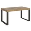 Mesa Industrial Tiroz 160 Cm Roble Claro Y Patas De Metal Antracita