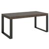 Mesa Industrial Tiroz 180 Cm De Nogal Con Patas De Metal Antracita