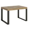 Mesa Moderna Extensible De 4 A 10 Plazas L 130 A 234 Cm Madera Clara Y Patas De Metal Antracita Tiroz