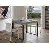 Mesa Extensible Moderna De 4 A 10 Plazas L 130 A 234 Cm Gris Hormigón Y Patas De Metal Antracita Tiroz