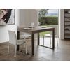 Mesa Extensible Moderna, De 4 A 10 Plazas, L 130 A 234 Cm, Madera Oscura Y Patas De Metal Antracita, Tiroz