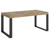 Mesa Extensible Moderna Tiroz, 6 A 14 Plazas, L 180 A 284 Cm, Madera Clara Y Patas De Metal Antracita