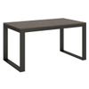 Moderna Mesa Extensible De 6 A 20 Plazas An 160 A 420 Cm Madera Oscura Y Estructura De Metal Antracita Tiroz