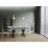 Mesa De Comedor Rectangular Tsara 160 Cm De Hormigón Gris Con Patas De Metal Gris Oscuro