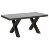 Mesa Extensible Tsara, De 6 A 10 Plazas, L 120 A 224 Cm, Gris Hormigón Con Estructura De Metal Gris Oscuro