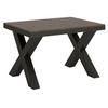 Mesa Extensible Tsara De 6 A 10 Plazas L 120 A 224 Cm Madera Oscura Y Estructura De Metal Gris Oscuro