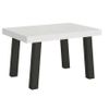 Mesa Extensible Bidy, De 6 A 18 Plazas, De 130 A 390 Cm De Ancho, Fresno Blanco Y Patas De Metal Antracita