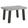 Mesa Extensible Bidy, 6 A 18 Plazas, L 130 A 390 Cm, Gris Hormigón Con Patas De Metal Antracita