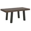 Mesa Extensible Bidy, De 6 A 20 Plazas, De 160 A 420 Cm De Ancho, Madera Oscura Y Patas De Metal Antracita