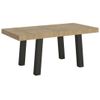 Mesa Extensible Bidy, De 6 A 20 Plazas, L 180 A 440 Cm, Madera Clara Y Patas De Metal Antracita