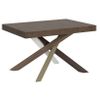 Mesa Extensible 4 A 10 Personas Madera Oscura Y Patas Entrelazadas 4 Colores L 130 A 234 Cm Artemis