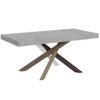 Mesa Extensible, De 8 A 14 Personas, Gris Ceniza Y Patas Entrelazadas De 4 Colores L 180 A 284 Cm Artemis