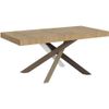 Mesa Extensible De 8 A 20 Personas Roble Natural Y Patas Entrelazadas De 4 Colores L 180 A 440 Cm Artemis