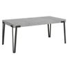 Mesa Extensible Para 8 A 14 Personas, Madera De Nogal Y Patas De Metal Antracita L 180 A 284 Cm Konta