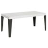 Mesa De Comedor Faye 180 Cm Rectangular De Fresno Blanco Con Patas De Metal Antracita