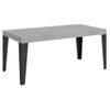 Mesa De Comedor Rectangular Faye 180 Cm De Hormigón Gris Con Patas De Metal Antracita