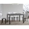 Mesa De Comedor Rectangular Evy 160 Cm De Hormigón Gris Y Metal Antracita