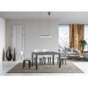 Mesa De Comedor Rectangular Evy 160 Cm De Hormigón Gris Y Metal Antracita