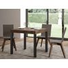 Mesa Cuadrada Extensible Evy, De 4 A 12 Plazas, L 90 A 246 Cm, Madera Oscura Y Metal Antracita