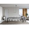 Mesa Rectangular Extensible Evy Con Capacidad De 6 A 14 Personas L 180 A 284 Cm Gris Hormigón Y Metal Antracita