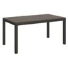 Mesa Rectangular Extensible Evy, De 6 A 14 Plazas, L 180 A 284 Cm, Madera Oscura Y Metal Antracita