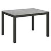 Mesa Rectangular Extensible Evy Para 4 A 10 Personas L 120 A 224 Cm Metal Gris Hormigón Y Antracita