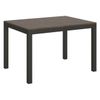 Mesa Rectangular Extensible Evy, Para 4 A 10 Personas, L 120 A 224 Cm, Madera Oscura Y Metal Antracita