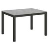 Mesa Rectangular Extensible Evy De 4 A 18 Plazas L 120 A 380 Cm Metal Gris Hormigón Y Antracita