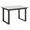 Mesa Rectangular Extensible Para 4 A 6 Personas L 120 A 180 Cm Fresno Blanco Y Metal Antracita Banzy