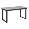 Mesa Rectangular Extensible Para 6 A 10 Personas L 160 A 220 Cm Gris Hormigón Y Metal Antracita Banzy