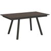 Mesa Rectangular Extensible Para 6 A 10 Personas L 160 A 220 Cm Madera Oscura Y Metal Antracita Miry