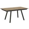 Mesa Rectangular Extensible Para 6 A 10 Personas L 160 A 220 Cm Madera Clara Y Metal Antracita Miry